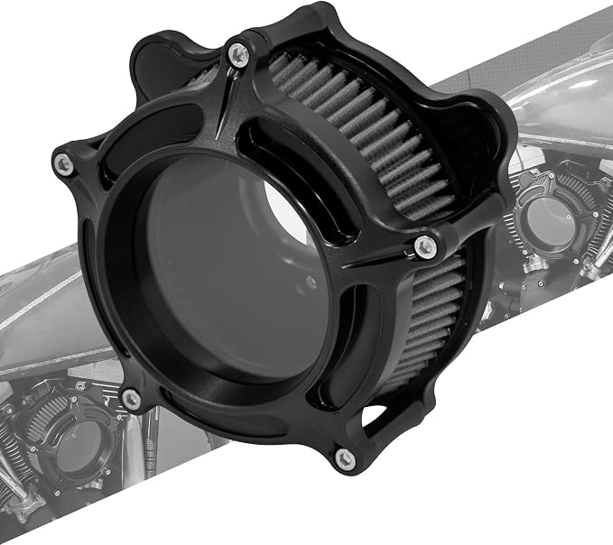 Motorcyle Air Cleaner CNC Air Filter Intake Fit for Harley Touring Road King Street Glide Electra Tri Trike Softail Dyna Sportster XL (C For Touring 08-16,Softail 16-17,Trike 08-16)
