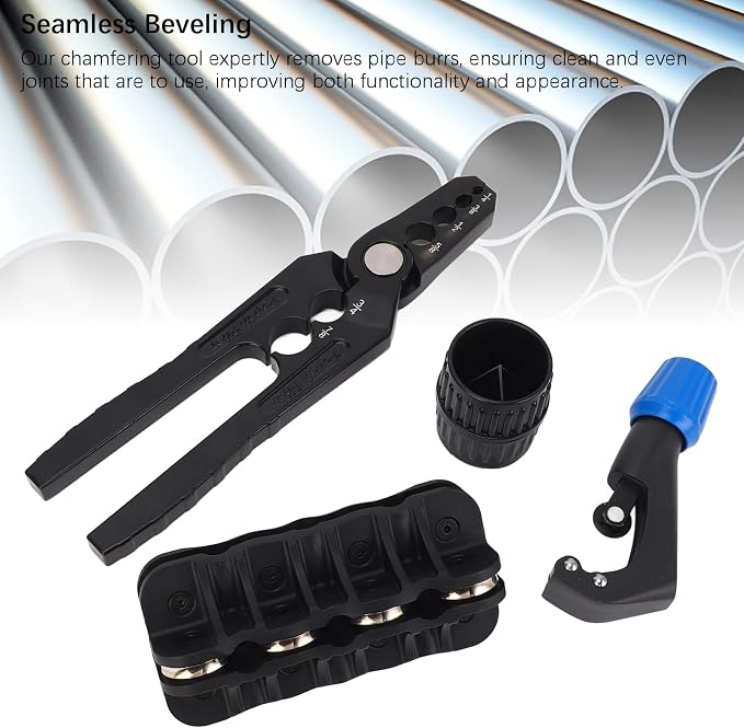 Metal Pipe Repair Kit, Copper Tube Rounding Tool and Pipe Straightener Set with Manual Pipe Rounding Pliers for Air Conditioning and Refrigeration Maintenance