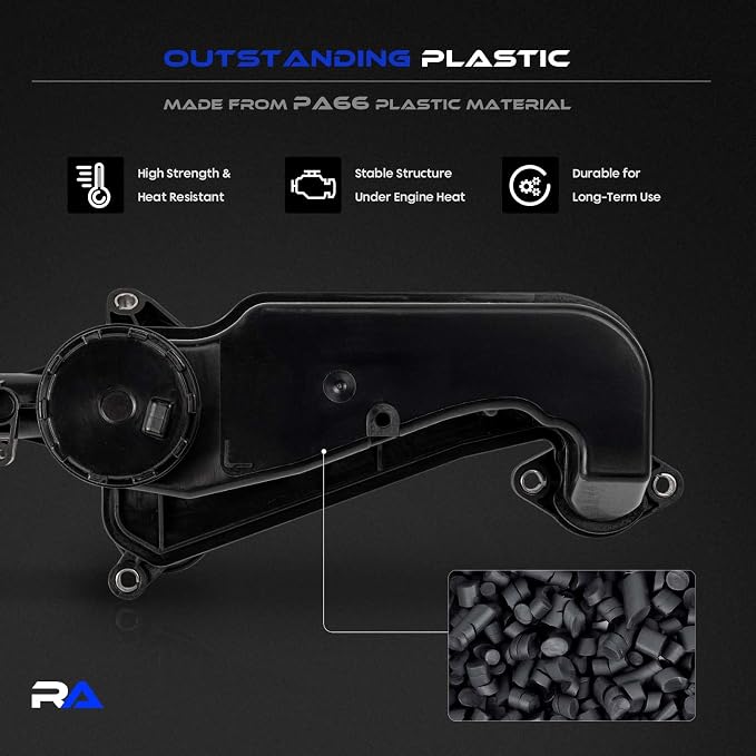 Air Oil Separator Assembly Fit for Ford F250 F350 Super Duty 2023-2024 OR 2011+ 6.7L Powerstroke Diesel - PCV CCV Filter Vent Valve Engine Crankcase - Replace PC3Z-6A785-A, PC3Z6A785A