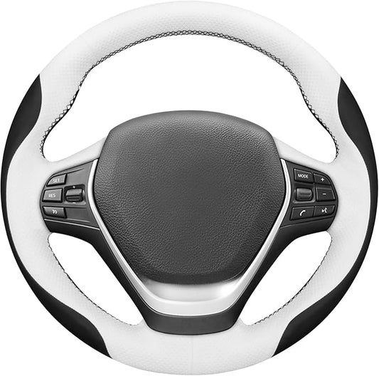 MEWANT Hand Stitch Steering Wheel Cover for BMW 2 Series F22 F23 2014-2020 3 Series F30 F34 2012-2018 4 Series F32 F33 F36 2014-2020 Custom DIY Wrap Interior Accessories