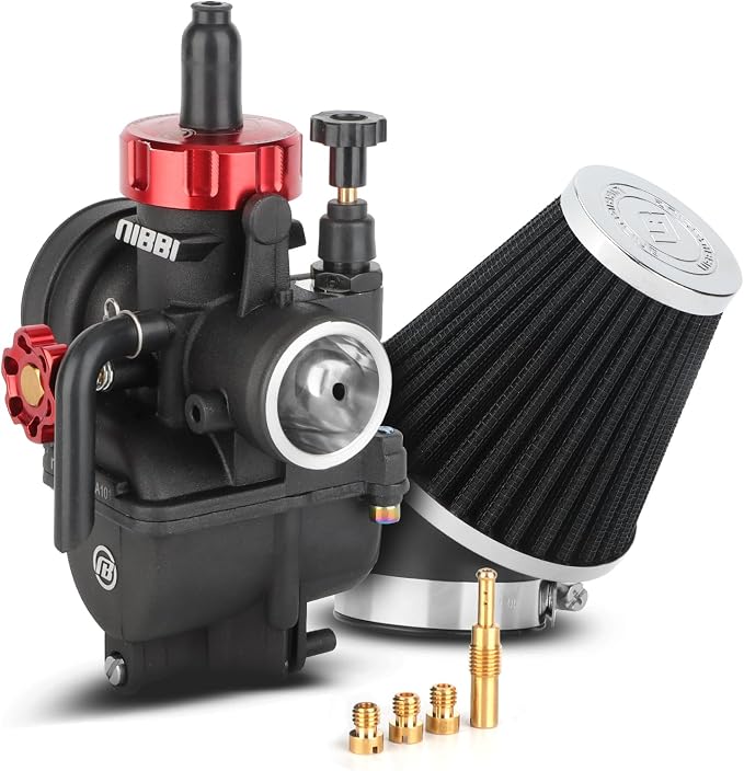 NIBBI Carburetor PE26,26mm Carburetor Performance Kit with Air Filter For Dirt Pit Bike Mini Bike Motorcycle GY6