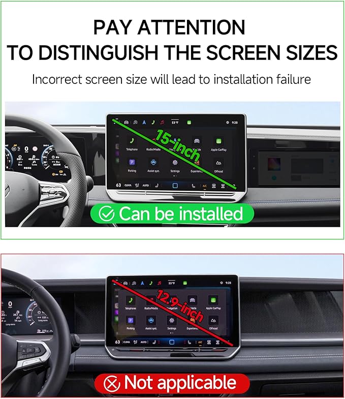 Qi2.2 Max 25W Fast Wireless Car Charger Phone Holder for Volkswagen Tiguan 2025 2026 15-Inch Screen, Magnetic Phone Mount Compatible with MagSafe