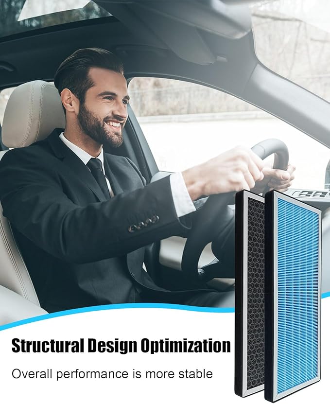 Activated Carbon Air Filter Kit Fit for Tesla Model Y 2020 2021 2022 2023 2024 2025, 4Pcs Front Trunk Filters