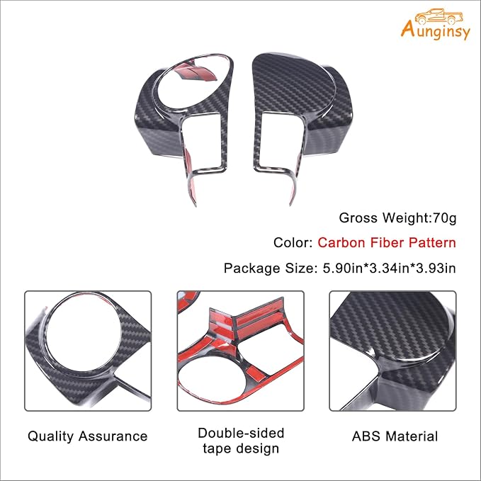 Aunginsy Central Control Steering Button Frame Trim Compatible with Toyota Tundra/Sequoia 2007-2013 Center Console Steering Button Panel Protection Cover Decorative Sticker Interior Accessories