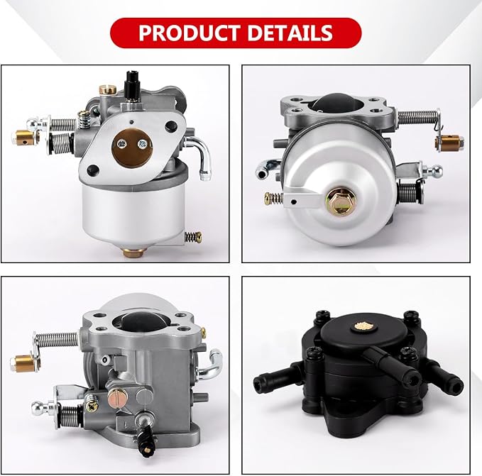 Carburetor for EZGO 295cc Robin Engine Golf Cart Gas Club Car 4-Cycle Engine 1991-UP TXT Medalist Marathon Freedom ST with Fuel Pump, Carb Replace OEM# 72558G01 72558G05 72840G02 26645G01 26645G03