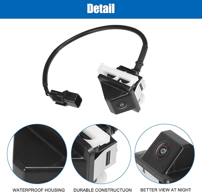 ACROPIX Car Rear View Back Up Camera Wide Angle Park Assist Reverse Camera Fit for Kia Optima 2014 2015 No.957602T650/95760-2T650 - Pack of 1