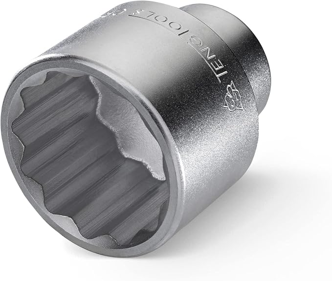 Teng Tools 60MM 1 Inch Drive 12 Point Metric Shallow Chrome Vanadium Socket | Mechanic Tool | Hand Tool - M110560