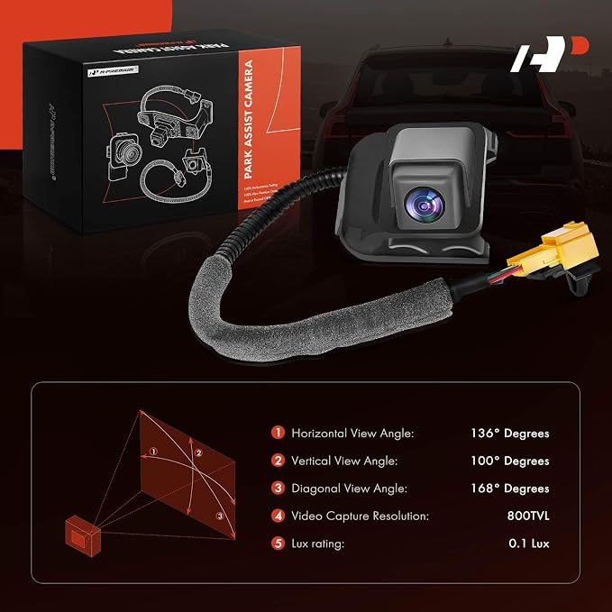 A-Premium Rear View Backup Camera Compatible with Kia | Parking Camera for 2011-2013 Forte, 2011-2013 Forte Koup, 2012-2013 Forte5 - Replace# 957601M600