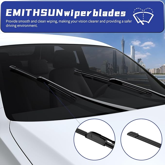 OEM QUALITY 22" + 16" Premium All-Seasons Stable And Quiet Windshield Wiper Blades(Set of 2)