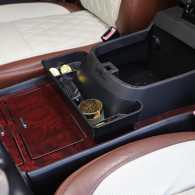 Center Console Hanging Storage Box Compatible with Cadillac Escalade 2007-2014, Organizer Tray Armrest Storage Auto Interior Storage Accessories