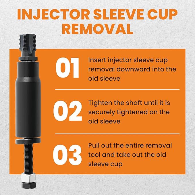 maXpeedingrods Injector Sleeve Cup Removal Installation Tool with Parts Kit for Caterpillar 3126 / 3216B for Cat C7 C9 with Style HUEI injectors
