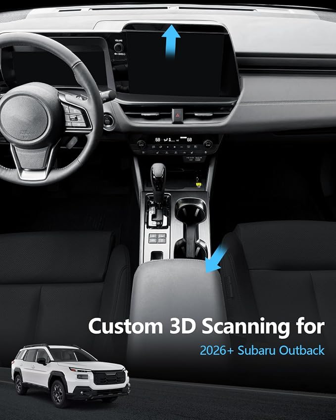 SKTU 2Pack for 2026 Subaru Outback Center Console Organizer 2026+ Outback Console Tray & Dashboard Storage Box Subaru Outback 2026 Accessories ABS Insert Console Tray with Coin Holder