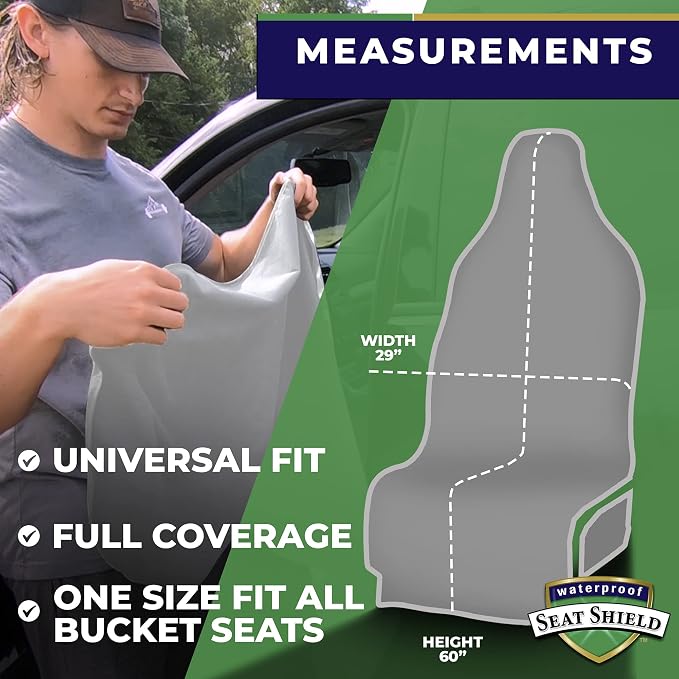 EliteSport Front Seat Cover and Backseat Cover - Gray Washable Car Seat Towel and Back Seat Protector for All Vehicles - Universal Car Seat Protectors from Sweat, Food, Dirt