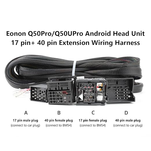 EONON 5.5m Extension Harness Compatible with BMW 3 Series/BMW 5 Series, Only Designed Car Stereo E39X7/E46A13/E39A13/E46A12S/E46X7/E46X6S/-A0590