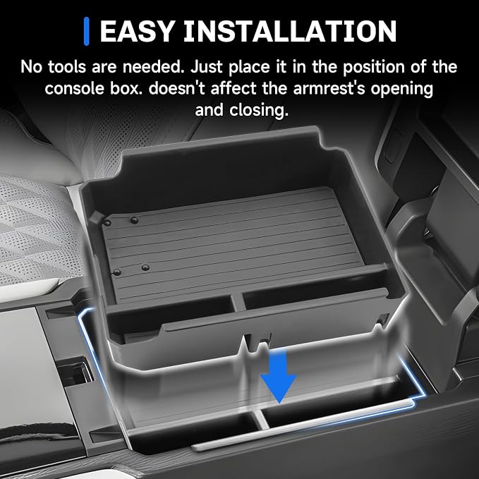 SXCY for 2025 2026 Mitsubishi Outlander [Gas] Center Console Organizer for 2025 2026 Mitsubishi Outlander Accessories for 2026 Outlander Console Organizer Armrest Console Tray [Not for Sport]