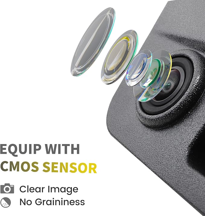 EWAY Tailgate Handle Backup Rear View Camera 7 Inch TFT LCD Monitor Kit for 2009-2017 Dodge Ram 1500 2500 3500 Rear View Reverse Cameras Monitor