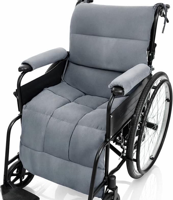 Vive Wheelchair Seat Cushion - Comfortable Back Pressure, Pain Relief - for Desk, Office, Car, Gaming Chair - Large, Soft Non-Slip Pillow for Coccyx - Folding Lower Tailbone Support