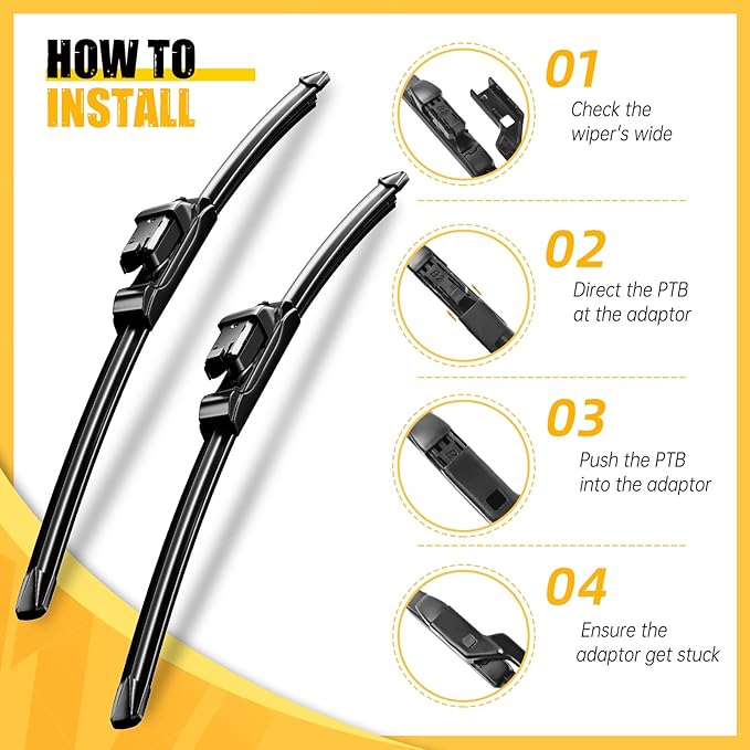 MIKKUPPA 22"+20"+10" Windshield Wiper Blades Replacement for 2015-2021 Jeep Renegade, Top Lock Front & Rear All Season Wiper Blades Set(Pack of 3)