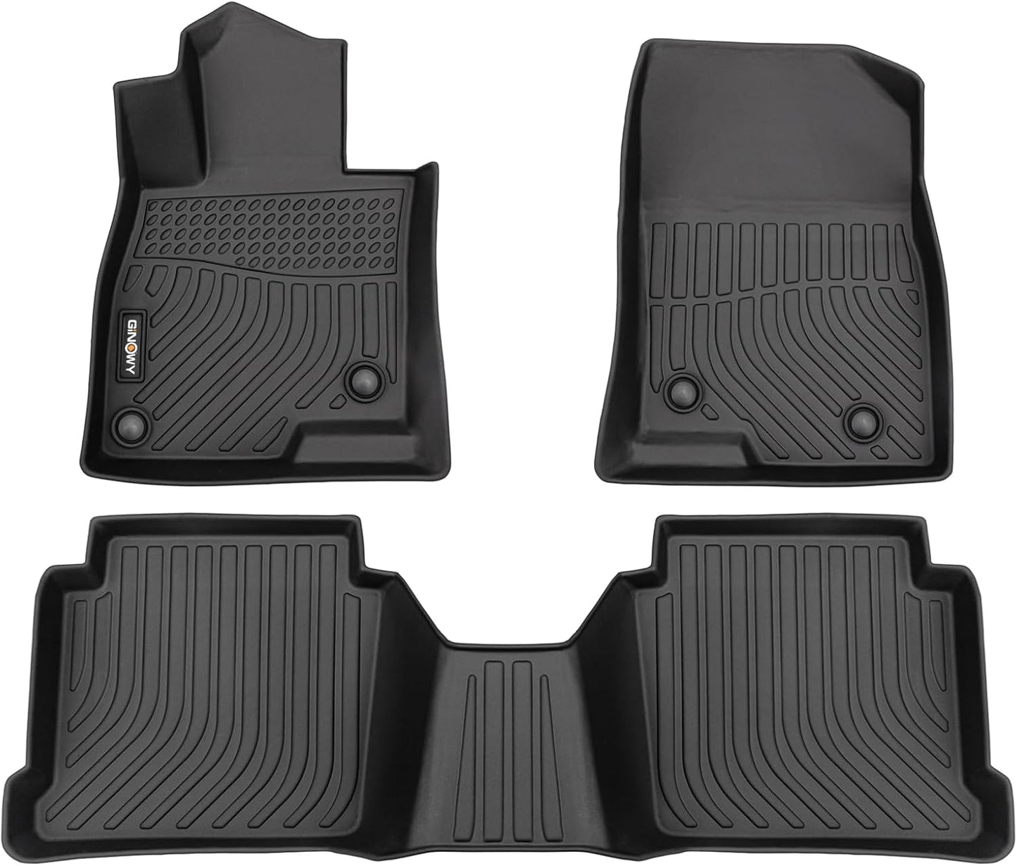 GINOWY- Floor Mats for Mazda 6 2014-2021, TPE All Weather Protection Car Mats for Mazda 6 2021, Non-Slip Floor Liners Waterproof Heavy Duty Automotive Accessories Black