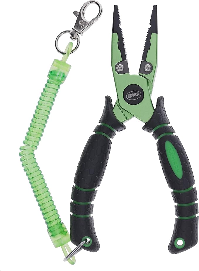 Lew's Mach 6.5-Inch Center Cutter Plier with Lanyard and Sheath