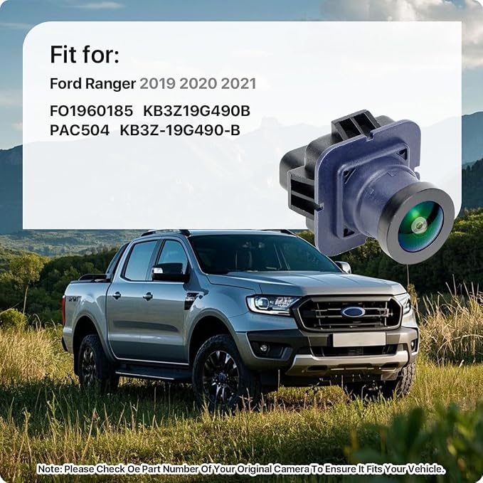 GreenYi KB3Z-19G490-B Rear Camera Fit for Ford Ranger 2019 2020 2021 | OE Backup Cam Replaces FO1960185, KB3Z19G490B, Replaces PAC504