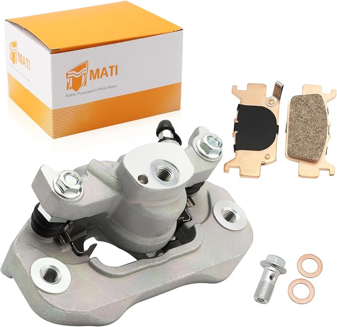 M MATI Rear Right Disc Brake Caliper & Sintered Pad Kit for Honda Pioneer 1000 Talon 1000 1000X 1000R SXS1000 2016-2023 43250-HL4-A01 43250-HL6-A01