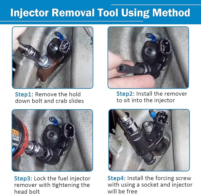 Fuel Injector Socket Set and Injector Removal Tool (3418) Fit for Ford Powerstroke Diesel 6.7L 2011-2018 F-250 F-350 F-450 F-550