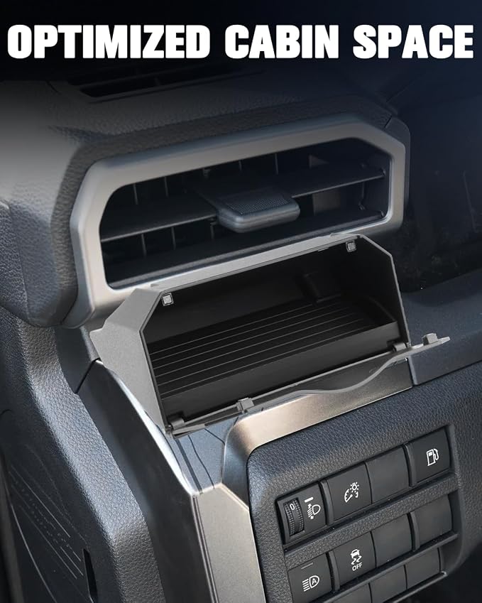for Toyota 2026 Tacoma Driver's Air Vent Storage Tray with Lid for 2026 Tacoma Air Vent Cubby Storage Bin for 2024 2025 2026 Tacoma Accessories Driver Side Extra Storage Organizer Holds Change Key