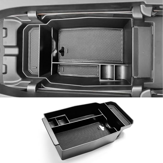 CDEFG for 2023 2024 2025 2026 Mazda CX-50 Center Console Organizer Tray | for 2023 2024 2025 2026 Mazda CX-50 Middle Console Armrest Storage Box 2023-2026 CX50 Accessories (Black)