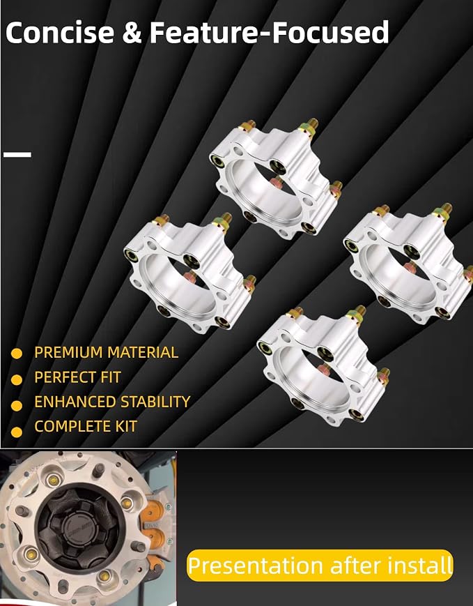 2" 4pcs Wheel Spacers fit for Can Am X3 All years models, 4/137 Bolts and 12mm Studs, Widens Wheel Track, Preventing Tire Interference