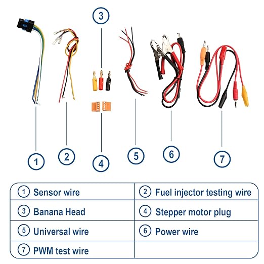 QDB-4A Ignition Coil Tester, 12V Automotive Actuator Tester, PWM Signal Generator Drive Fault Tester for Test Digital Injector Solenoid Valves Idle Stepping Instrument Urea Pump Motors Driver Treasure