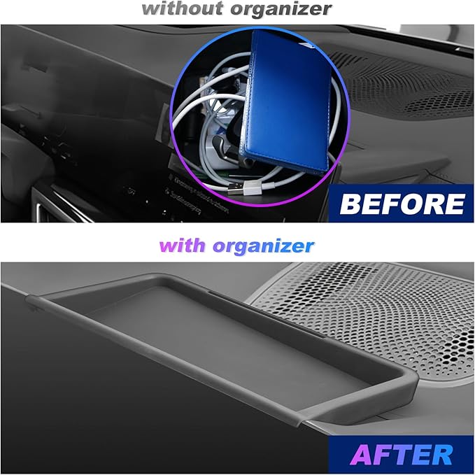 SXCY for 2024 2025 2026 BMW X5/X6/X7 Dashboard Tray [14.9 In All-one Touch Screen Only] for BMW X5 2024-2026 Accessories for 2025 2026 BM W X5 Console Organizer 2024 2026 X5 Dash Screen Back Organizer