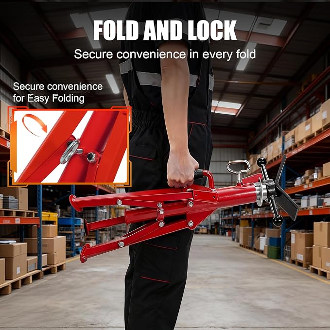 Heavy-Duty Folding Pipe Jack Stand, 2500LB Capacity Jack Stand, 20-37 Inch Adjustable Pipe Support