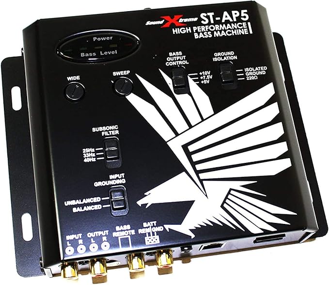 Soundxtreme ST-AP5 Digital Bass Control Machine Bass Maximizer and Bass Restoration Processor with Epicenter Reconstruction Bass Knob Dash Mount Remote Control -2nd Gen