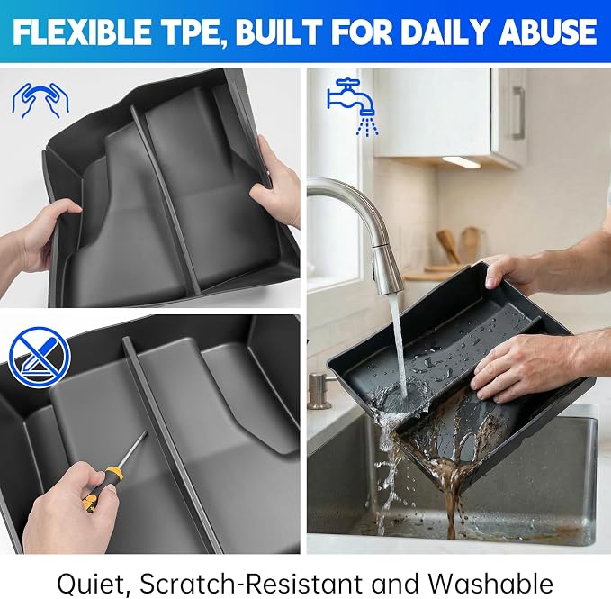 Floor Console Organizer Fits for 2015-2026 Ford F150 & 2017-2026 F250 F350 F450 Center Console Storage Compatible with F150-450 Jump Seat/Bench Seat Accessories Large Capacity Armrest Tray