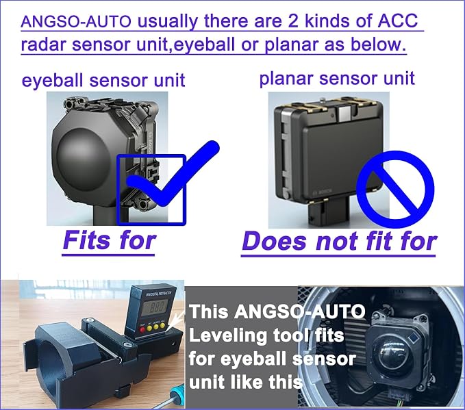 ADAS Calibration Dynamic ACC Positioning Tool for Eyeball Unit, Angso-auto Angle Leveling Tool Accessory for Auto
