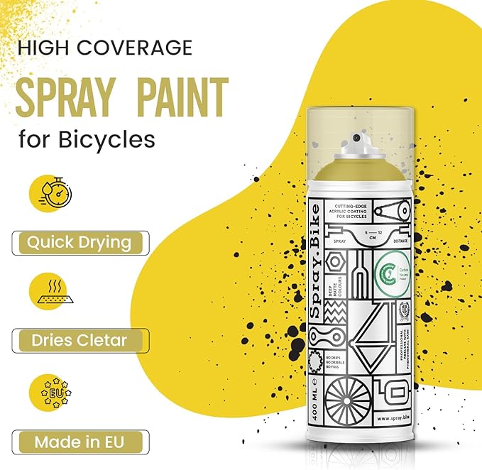 Spray.Bike Spray Paint | Designed Mainly for Bicycles | Multi-Use Acrylic Spray Paint for Metal, Plastic | High Coverage Bike Paint, 400ml, Sands End