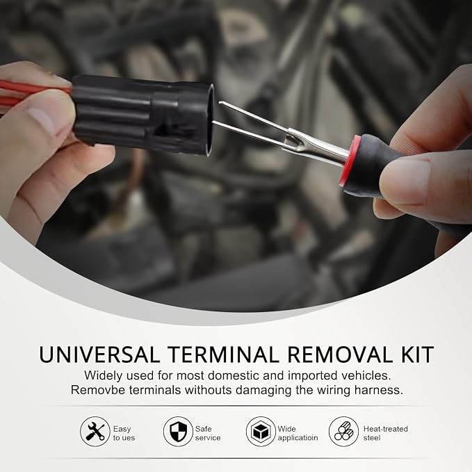 YSTOOL Terminal Release Kit, Universal Wire Connector Removal Pin Extractor Release Tool 23 PCS Set for American Domestic and Imported Vehicles