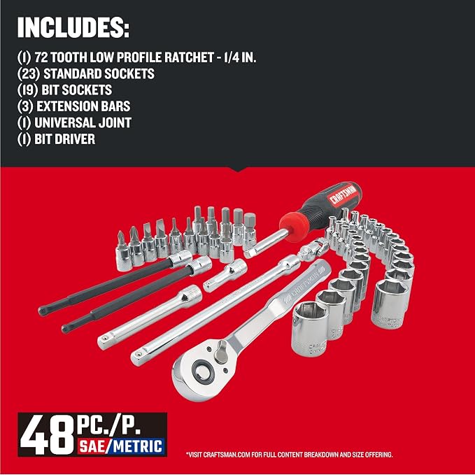 CRAFTSMAN 48Pc 1/4-in. Drive Mechanics Tool Set (CMMT12117)