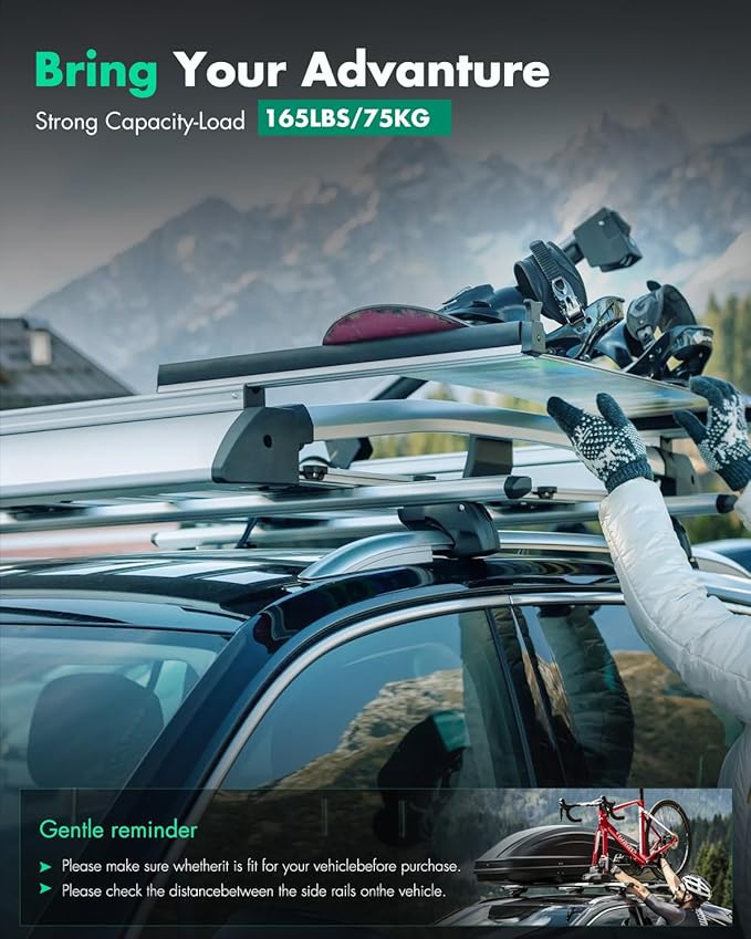 SCITOO Roof Rack Cross Bars Fit for Toyota for Highlander 2014 2015 2016 2017 2018 2019,for Rooftop Cargo Carrier Bag Basket Luggage Kayak Canoe Bike Snowboard Skiboard