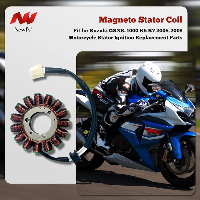 Magneto Stator Coil Fit for Suzuki GSXR-1000 K5 K7 2005-2008 Motorcycle Stator Ignition Replacement Parts