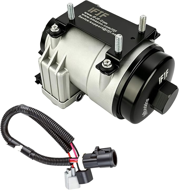 iFJF PFB-101 HFCM Fuel Pump Filter Assembly Replacement for Ford 6.0L | F250-F550 Excursion Powerstroke V8, Common Rail System Guard, Heavy-Duty Fluoroelastomer Seals, Plug-and-Play Install