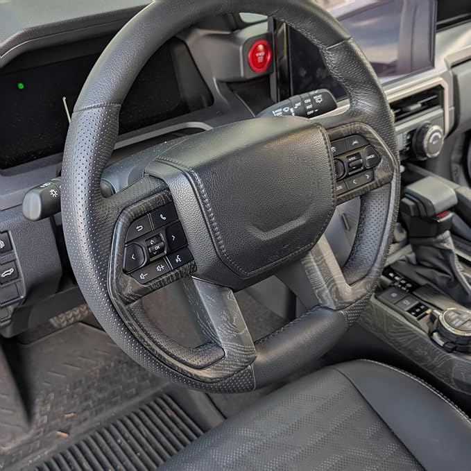for Toyota Tacoma 2024 2025 2026 for 4Runner 2025 2026 Interior Accessories Steering Wheel Cover & Air Conditioner Air Vent Cover ABS Decorative Frame Trim