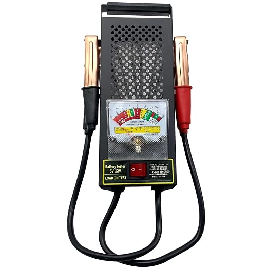Battery Load Tester, Car Battery Load Tester 6V 12V Battery Alternator Tester with Voltmeter and Alligator Clips for All Batteries Car, RVs, Motorcycles, ATV, Boats