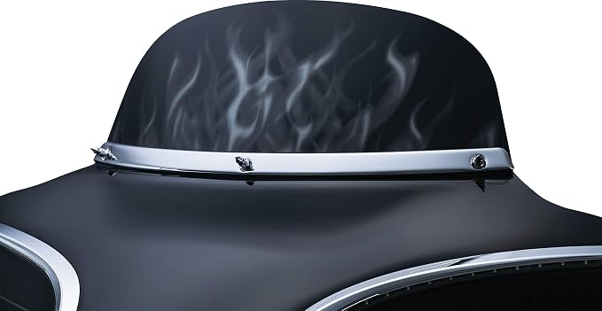 Kuryakyn 1310 Motorcycle Accessory: Smooth Windshield Trim for 1996-2013 Harley-Davidson Motorcycles, Chrome