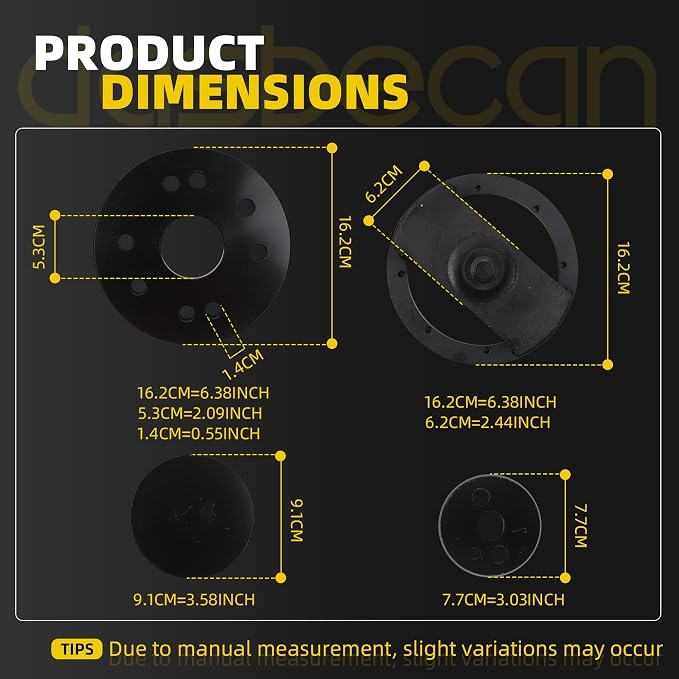 Dasbecan Front+Rear Crankshaft Seal Remover & Installer with Wear Sleeve Installer Tool Set Compatible with 1989-2016 Cummins 3.9L 5.9L 6.7L OE# 3824498 3824500 3164660 2063800090