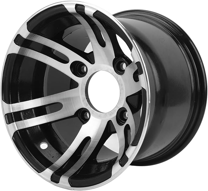 10 Inch ATV Wheel Rim, Universal High Strength ATV Aluminum Alloy Rim for ATVs Go Karts Cart 4 Wheel Vehicles (Rear Wheel)