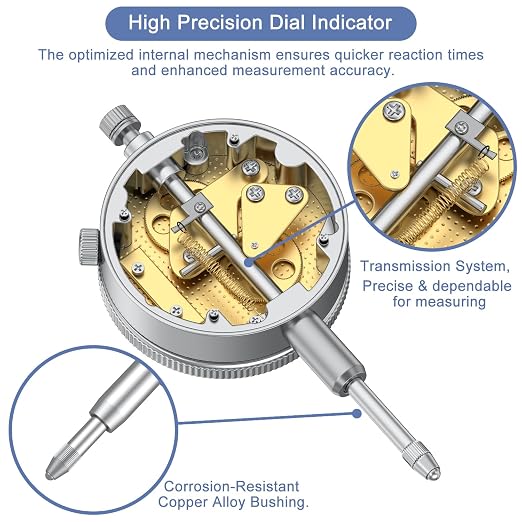 HDLNKAK 2 Pack Dial Indicator 0-1"/0.001" Dial Indicator