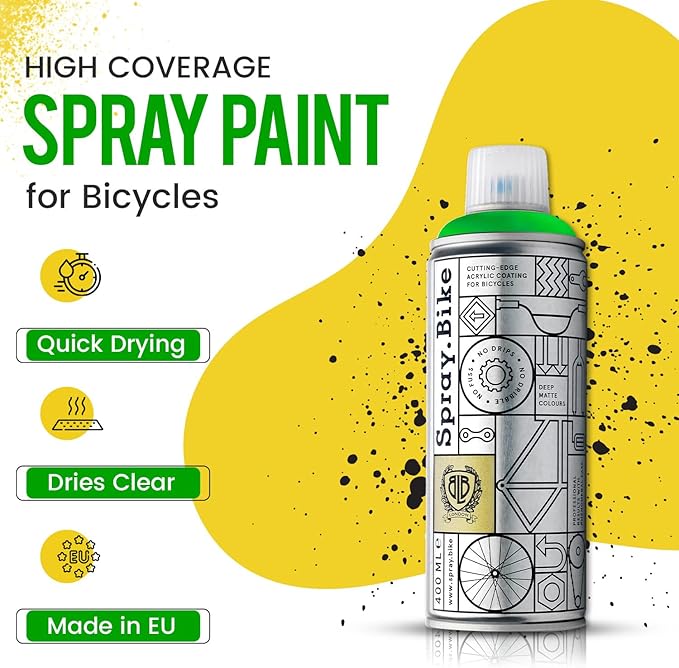 Spray.Bike Spray Paint | Designed Mainly for Bicycles | Multi-Use Acrylic Spray Paint for Metal, Plastic | High Coverage Bike Paint, 400ml, Winkie