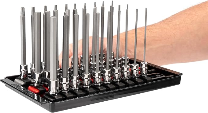 TEKTON Long Hex and Torx Bit Socket Set, 31-Piece | SHB90205
